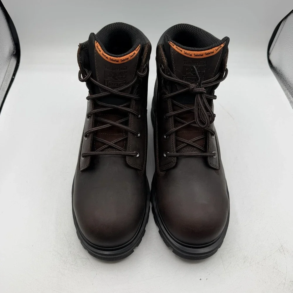 Timberland PRO Magnus Work Boots Mens Sz 11 W WIDE Brown Leather 6